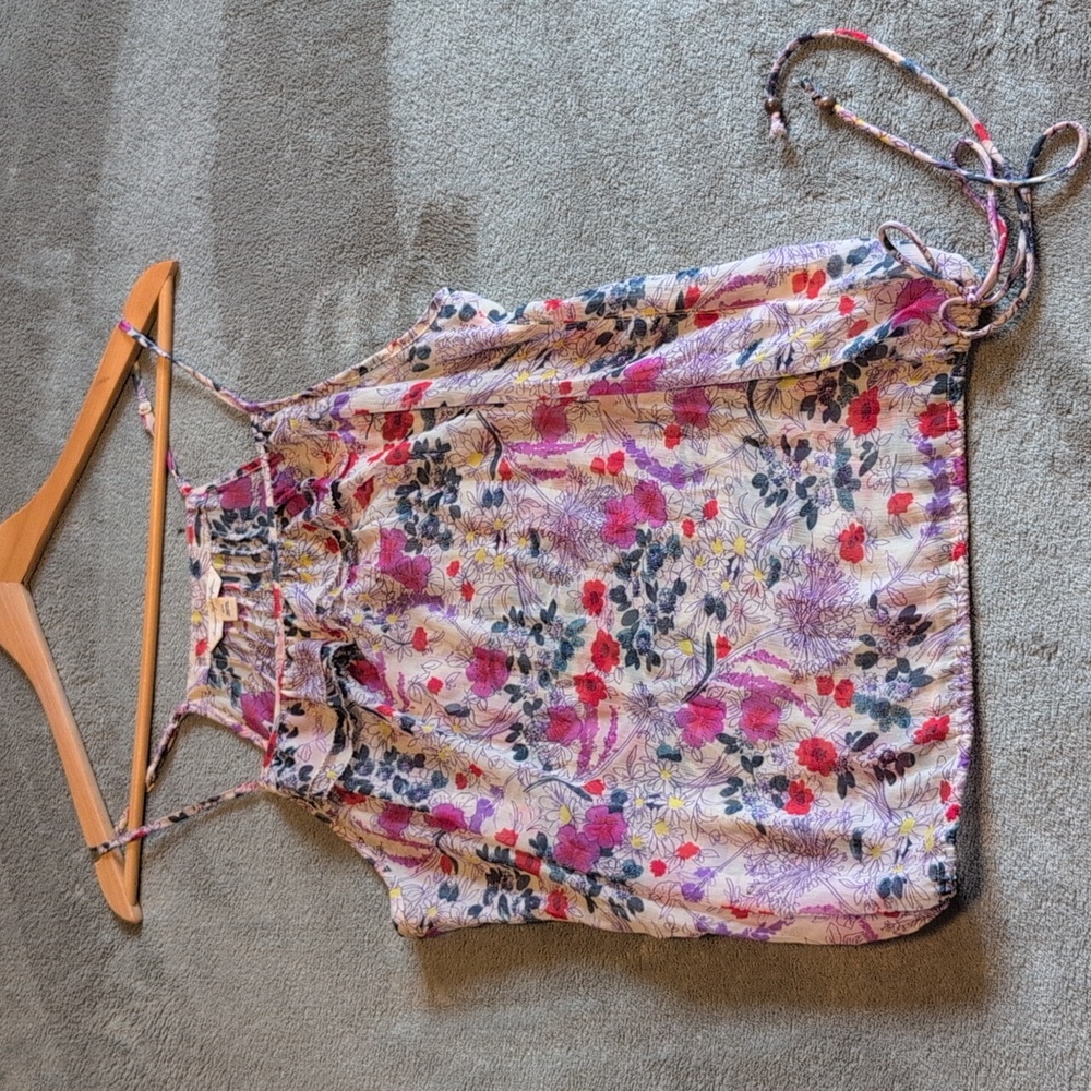 American Eagle Floral Tank Top, Womens Size Medium